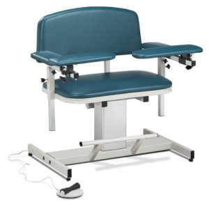 Clinton Power Series, Extra-Wide, Blood Drawing Chair with Padded Arms