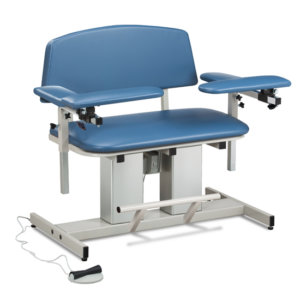 Clinton Power Series, Bariatric, Blood Drawing Chair with Padded Arms