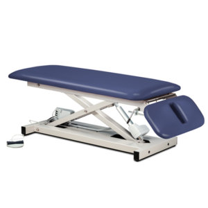 Clinton Open Base Space Saver Power Table with Drop Section