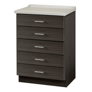 Clinton, Fashion Finish, Molded Top Treatment Cabinet with 5 Drawers