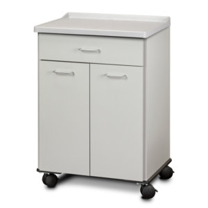 Clinton, Mobile, Moulded Top, Treatment Cabinet with 2 Doors and 1 Drawer