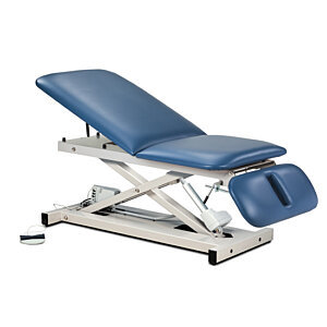 Clinton, Open Base, Power XL Table with Adjustable Backrest & Drop Section