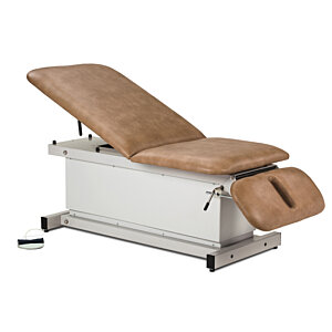 Clinton, Shrouded Base Power XL Table with Adjust. Backrest and Drop Section