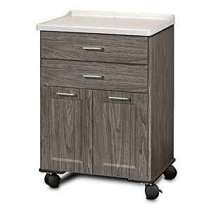 Clinton, Fashion Finish, Molded Top, Mobile Treatment Cabinet with 2 Doors and 2 Drawers